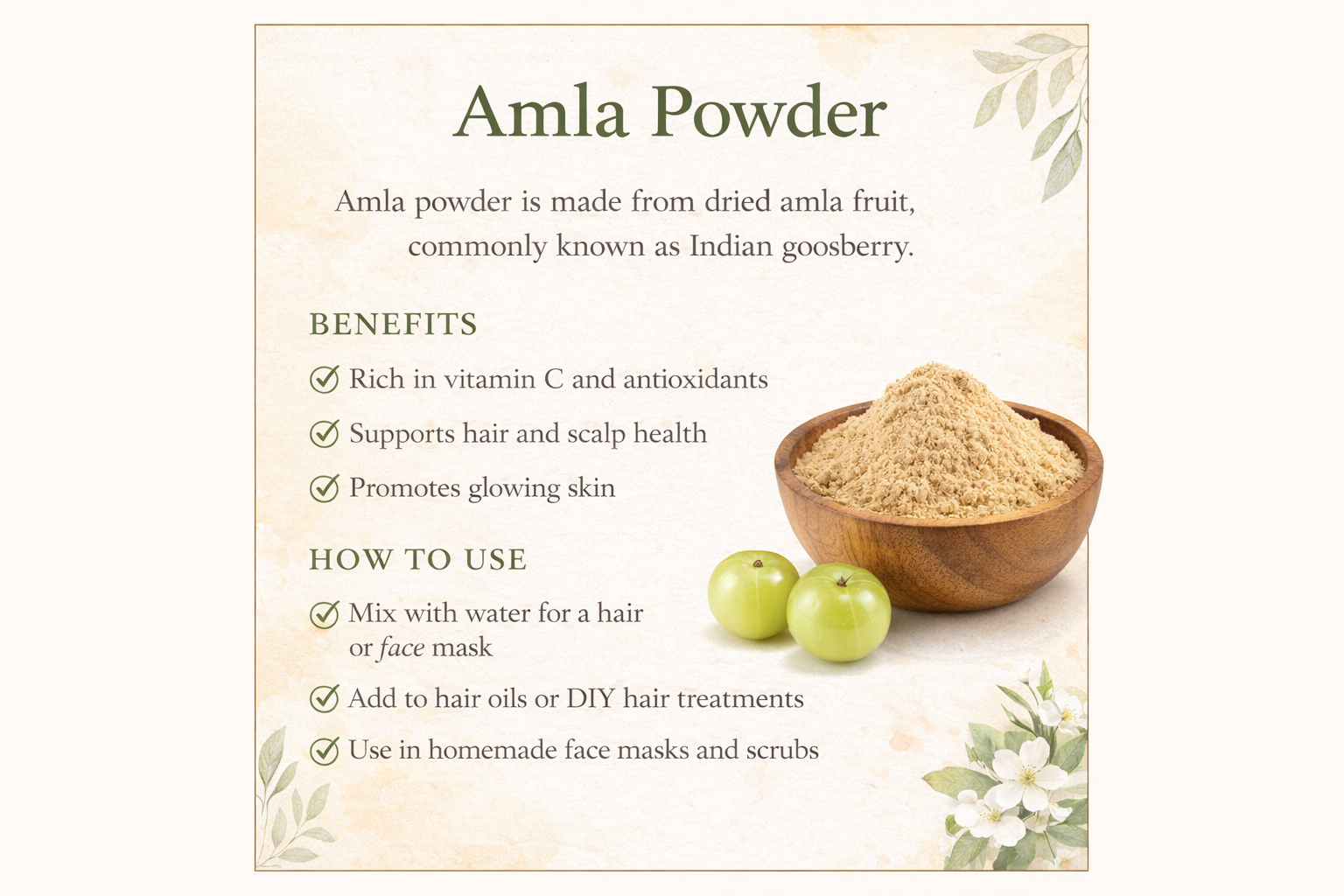 AMLA POWDER PURE - 100gms