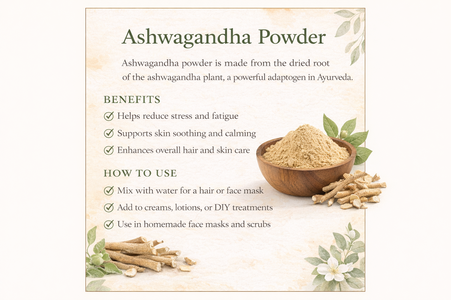 ASHWAGANDHA POWDER PURE - 100gms