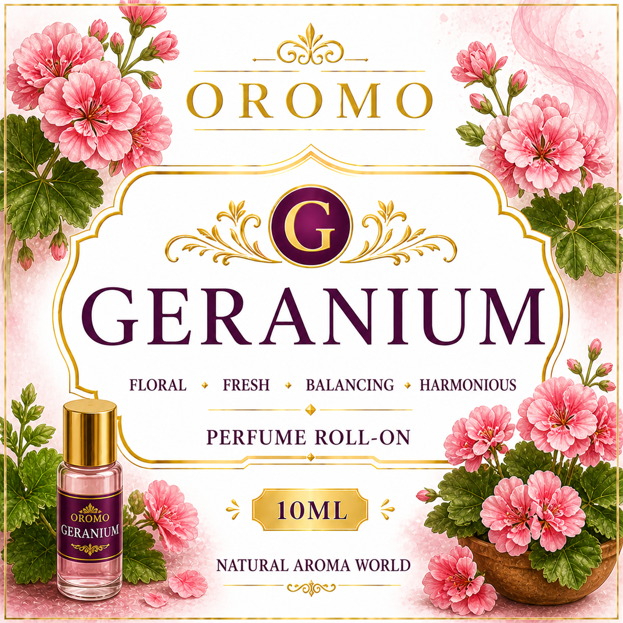 GERANIUM PERFUME ROLLON-10ML