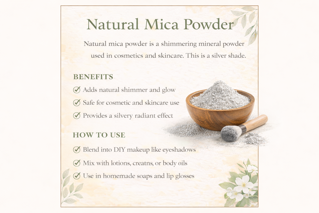 MICA POWDER NATURAL SILVER COLOUR  - 1 Kg